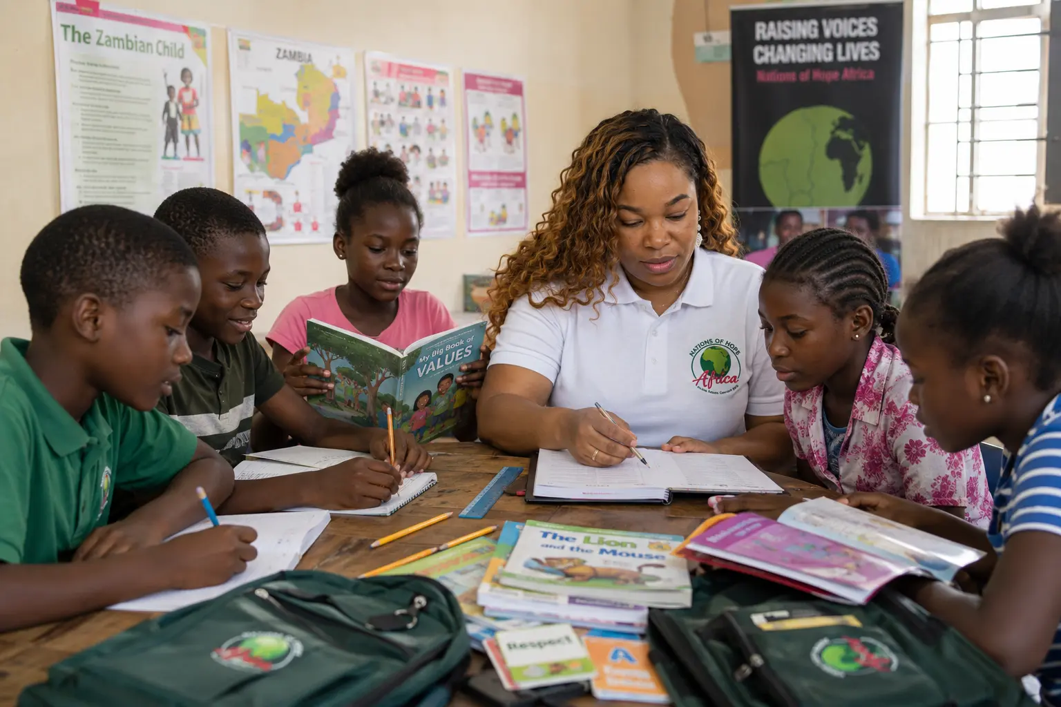 Children participating in a learning activity